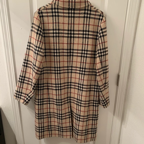 RARE Burberry Iconic Nova Check Wool Coat - Picture 3 of 6
